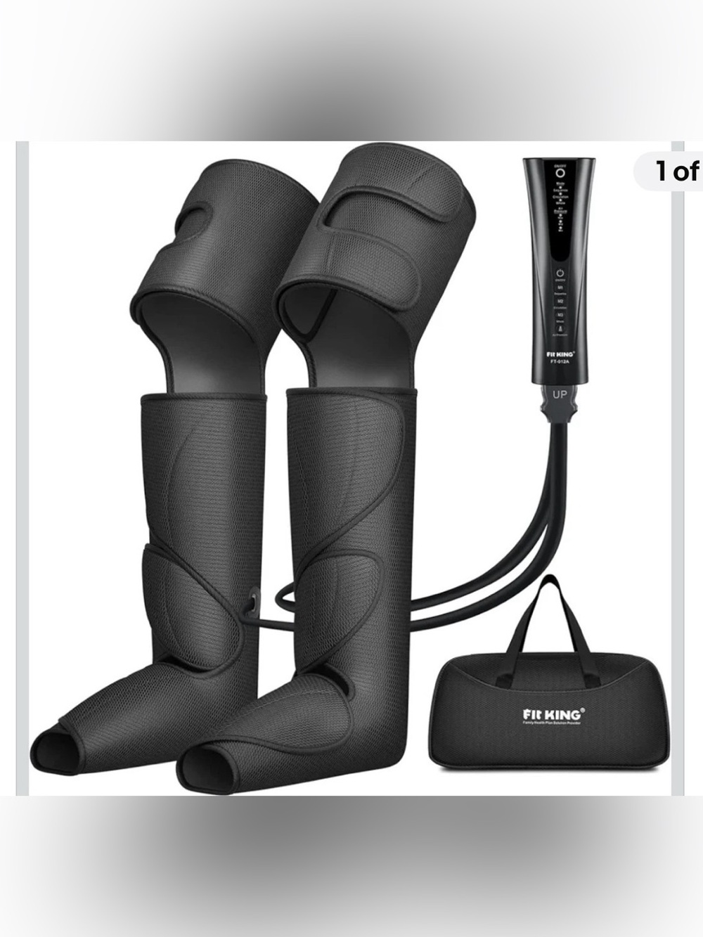 FIT KING Leg Air Compression Massager Boots - Black FT-012A